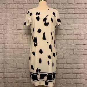 Banana Republic Lined Dress w/Sheer Sleeves